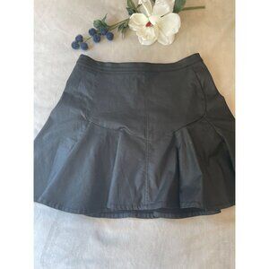 7 For All Mankind Black Womens Flared Skirt Above Knee 31 Shiny Whimsygoth